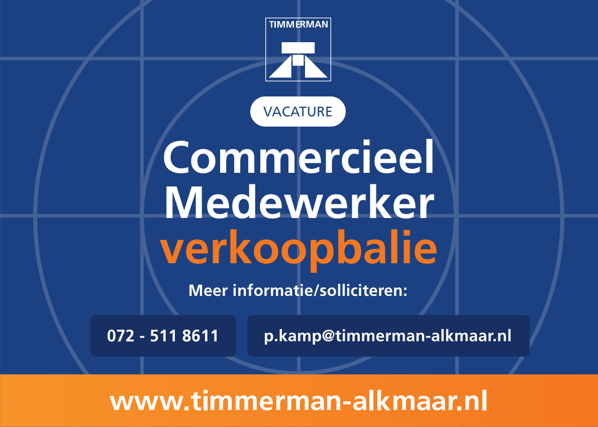 Commercieel medewerker verkoopbalie (fte) (Alkmaar of Haarlem)