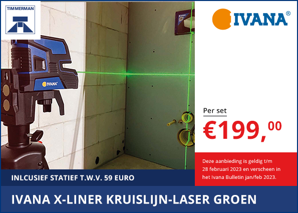 Ivana X-liner kruislijn-laser groen