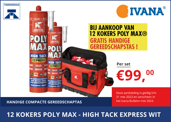 Poly Max high tack express Tool bag actie
