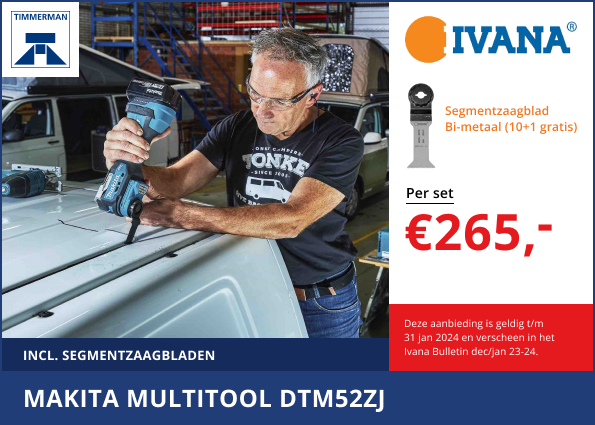 Makita Multitool + segmentbladen Bi-metaal