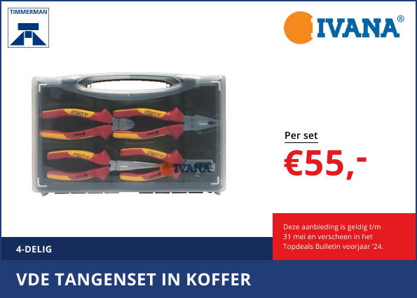 VDE Tangenset in koffer 4-delig