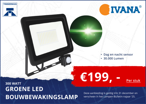 Groene Led Bouwbewakingslamp