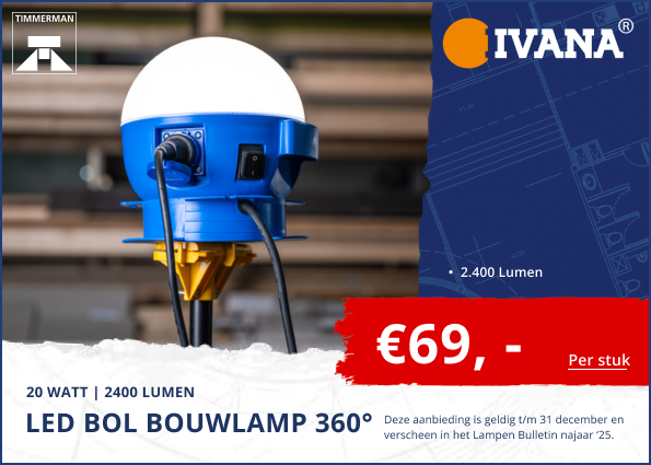 Bol bouwlamp 360° 