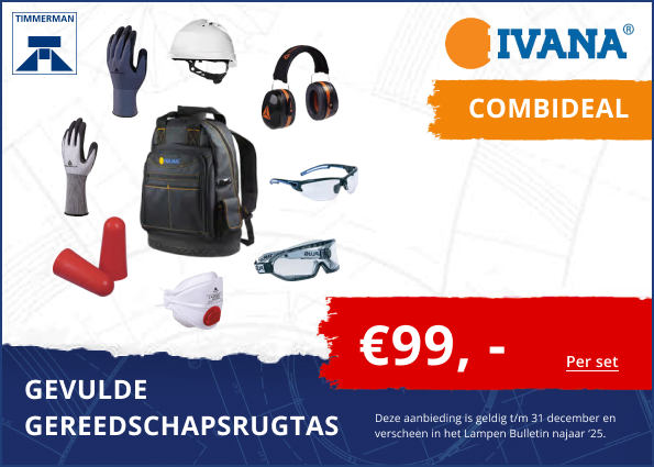 Gevulde gereedschapsrugtas